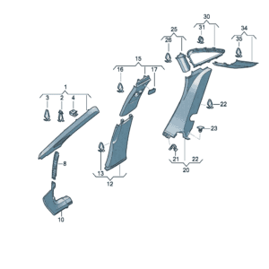14G867233 14G8672334 A柱饰板适用于大众ID7