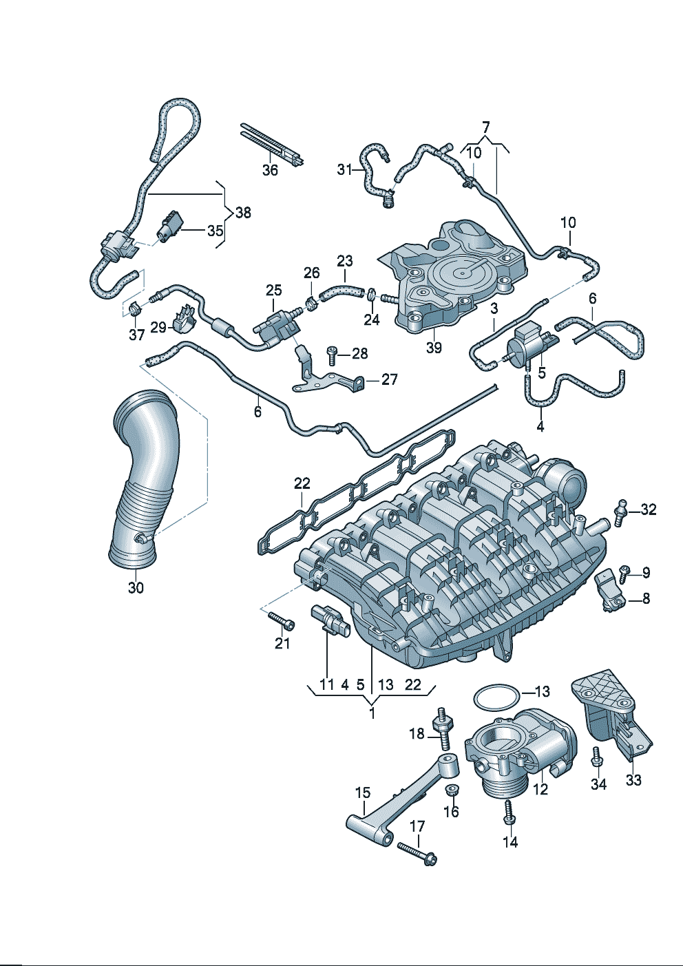 06L133201DS进气管适用于奥迪A7L