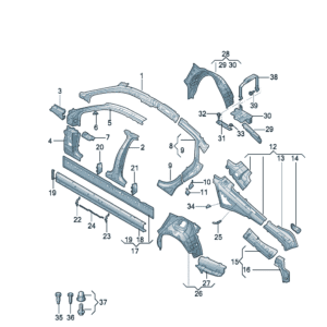 4KG810179 4KG810180 A柱内板适用于奥迪A7L