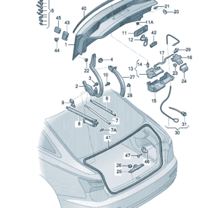 4KG827025 后舱盖适用于奥迪A7L