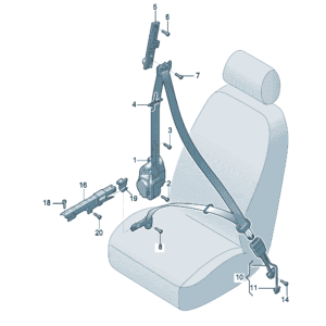 4KG857705B 4KG857706B 安全带适用于奥迪A7L