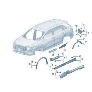 89D853959 89D853960 车门护板适用于奥迪Q5e tron