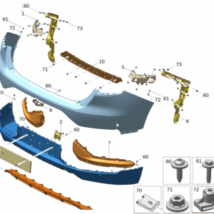 6600190817C16 8892499839C16 后保险杠上本体 后保险杠下本体适用于极氪001