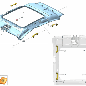 8889398482BA0 顶棚 适用于极氪001