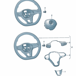 11D419089E 多功能方向盘(皮革) 适用于大众ID3