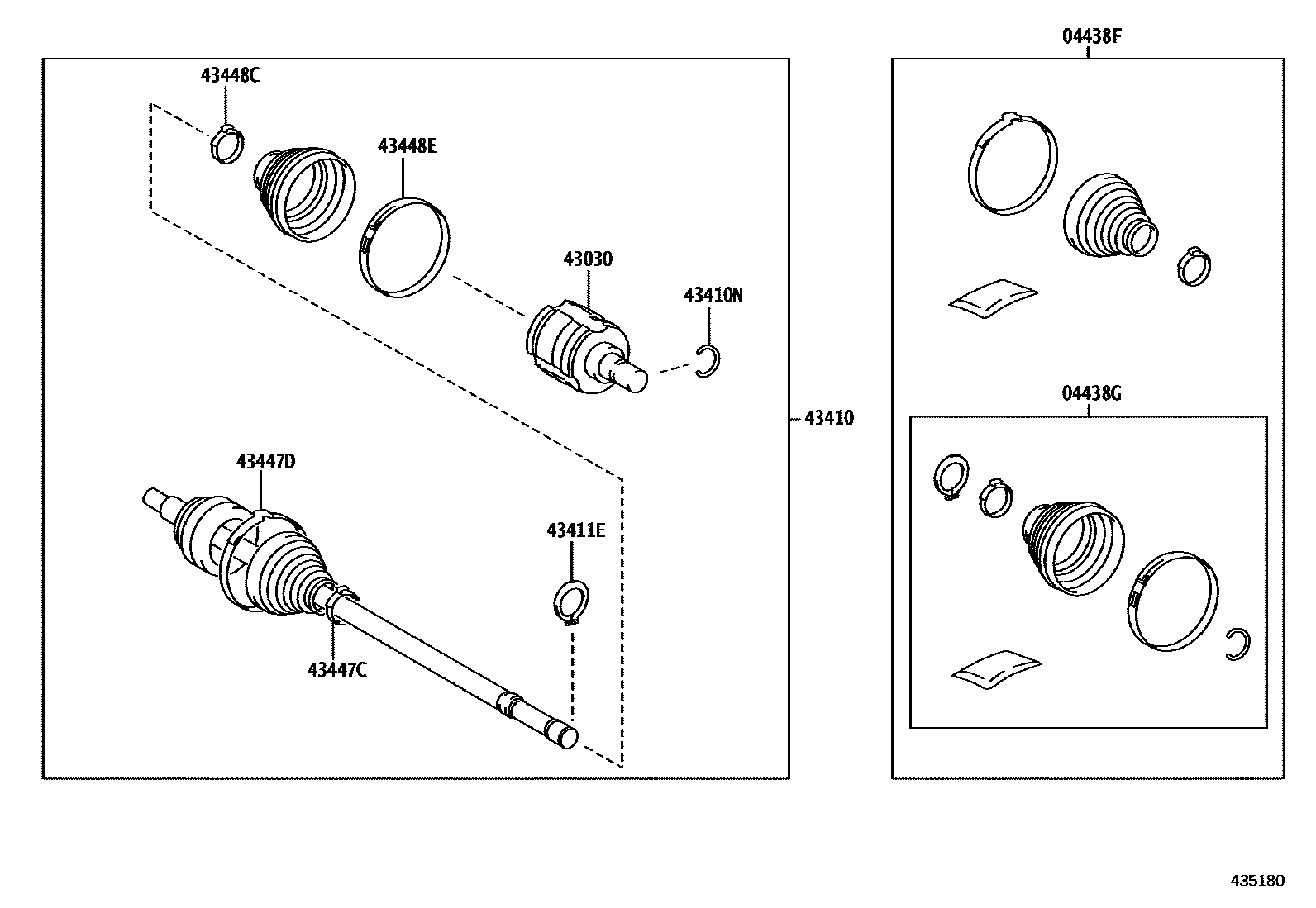 Toyota 0442703010 parts diagram