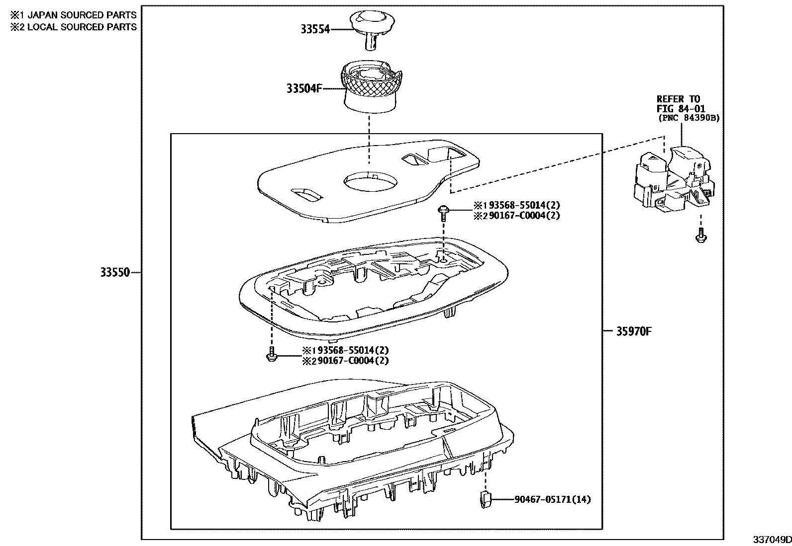 Toyota 3350403010 parts diagram
