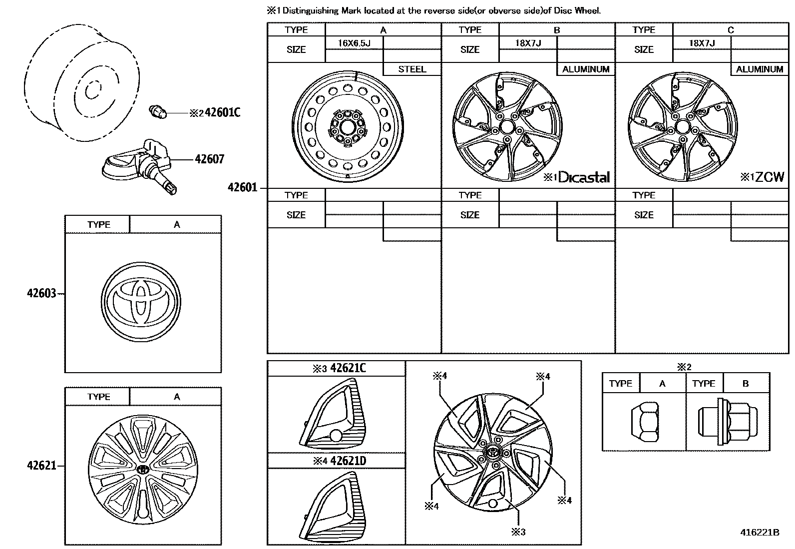 Toyota 4261103071 parts diagram