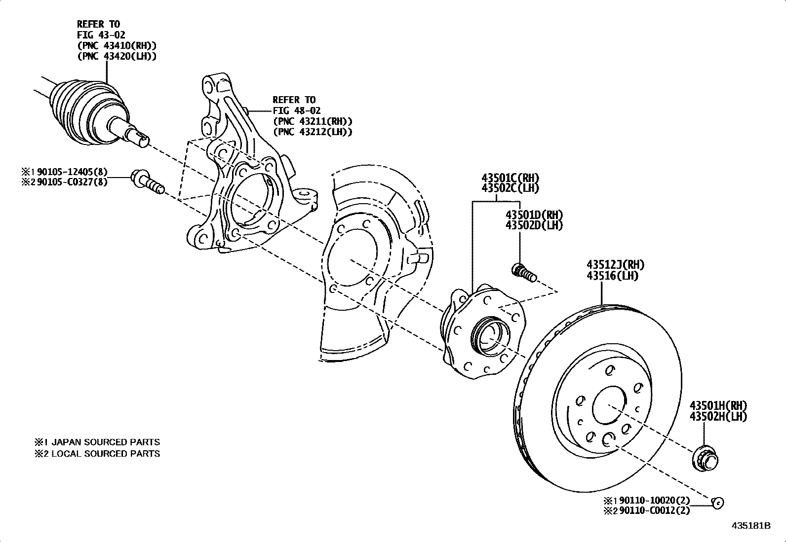 Toyota 4355003011 parts diagram