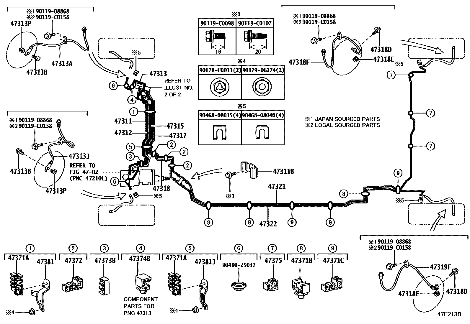 Toyota 4731103020 parts diagram