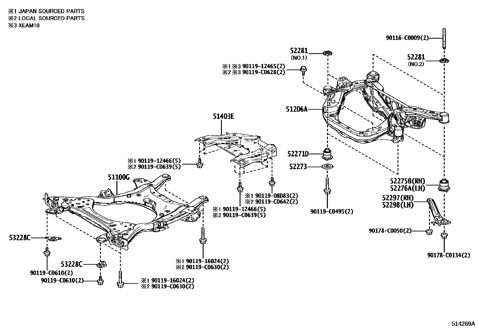 Toyota 511000R041 parts diagram