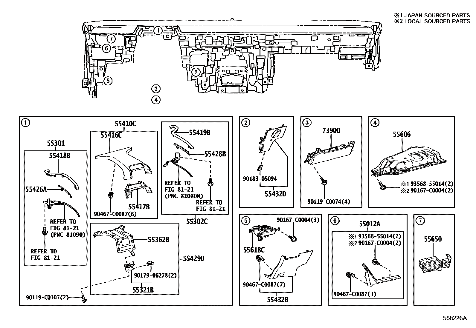 Toyota 5501203010C0 parts diagram