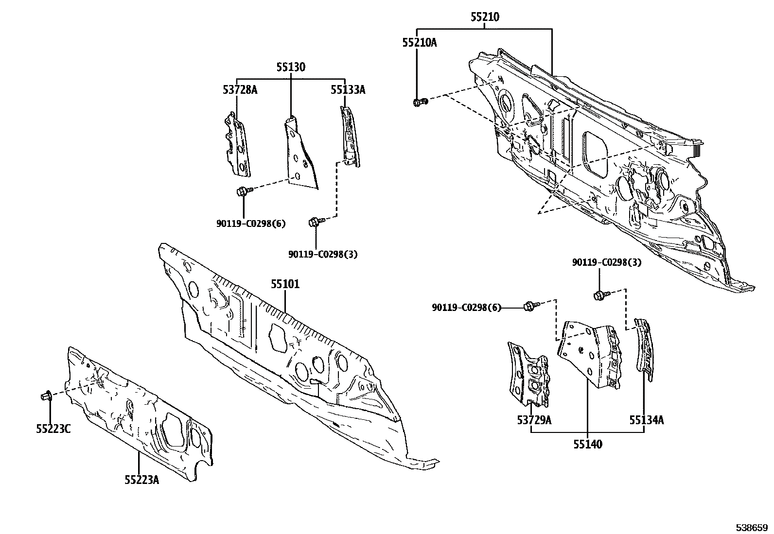 Toyota 5513503010 parts diagram