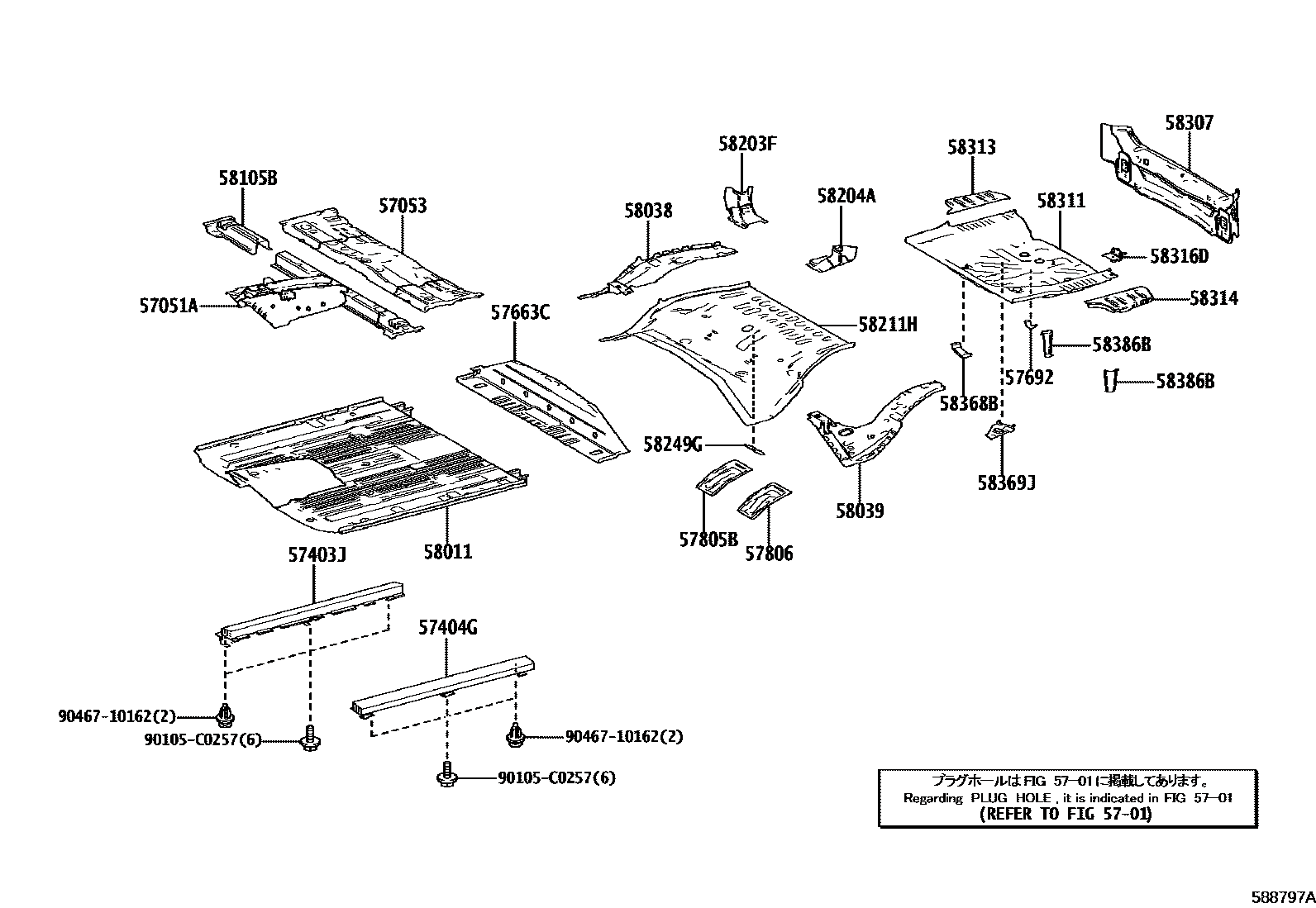 Toyota 5705103050 parts diagram
