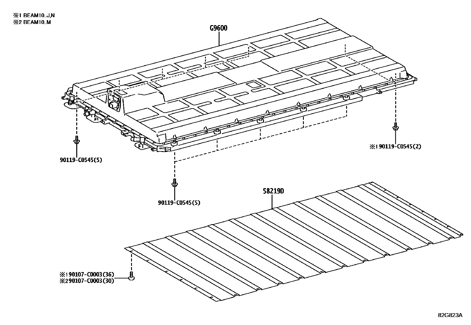 Toyota 5821903020 parts diagram