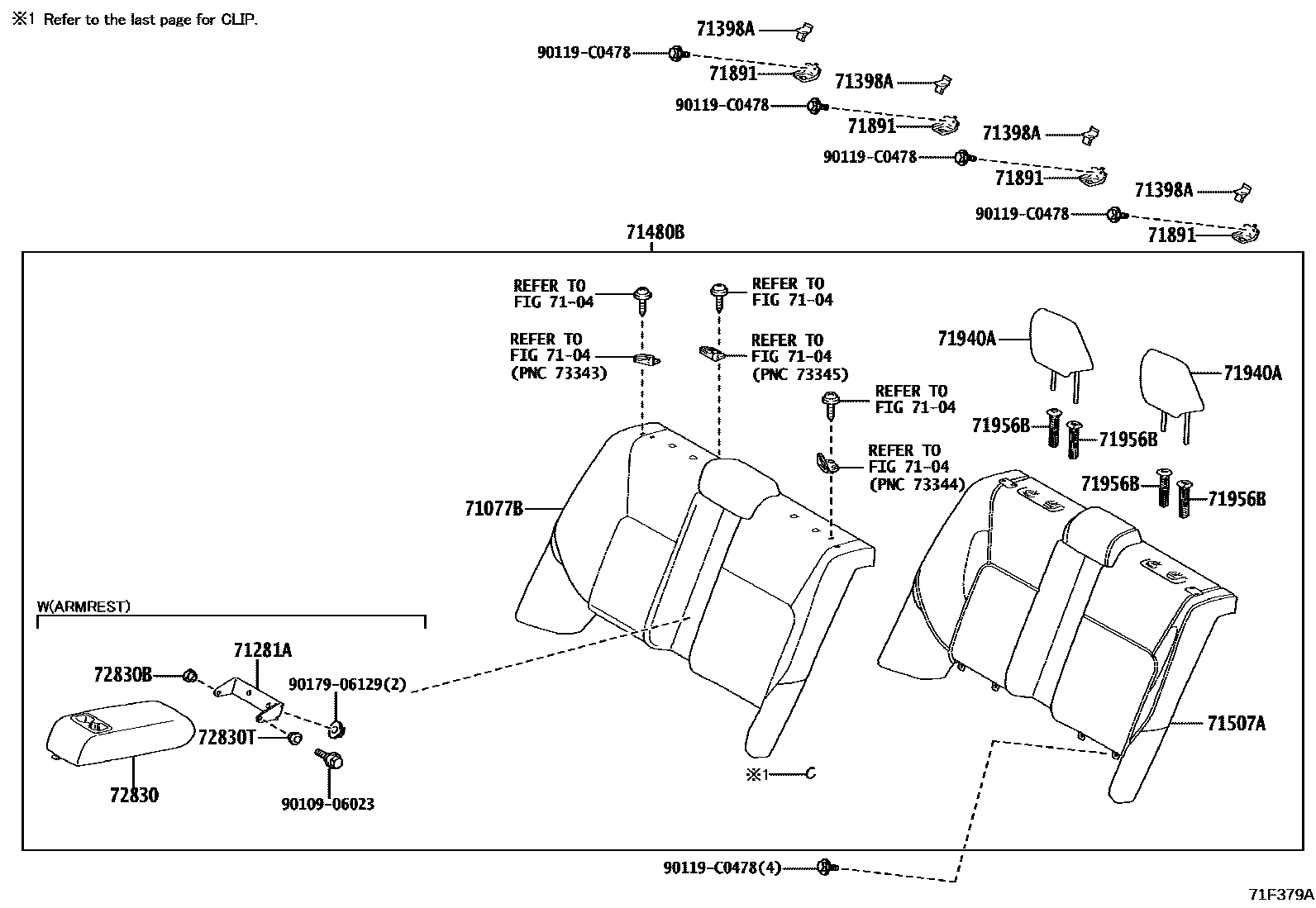 Toyota 7107703110B3 parts diagram