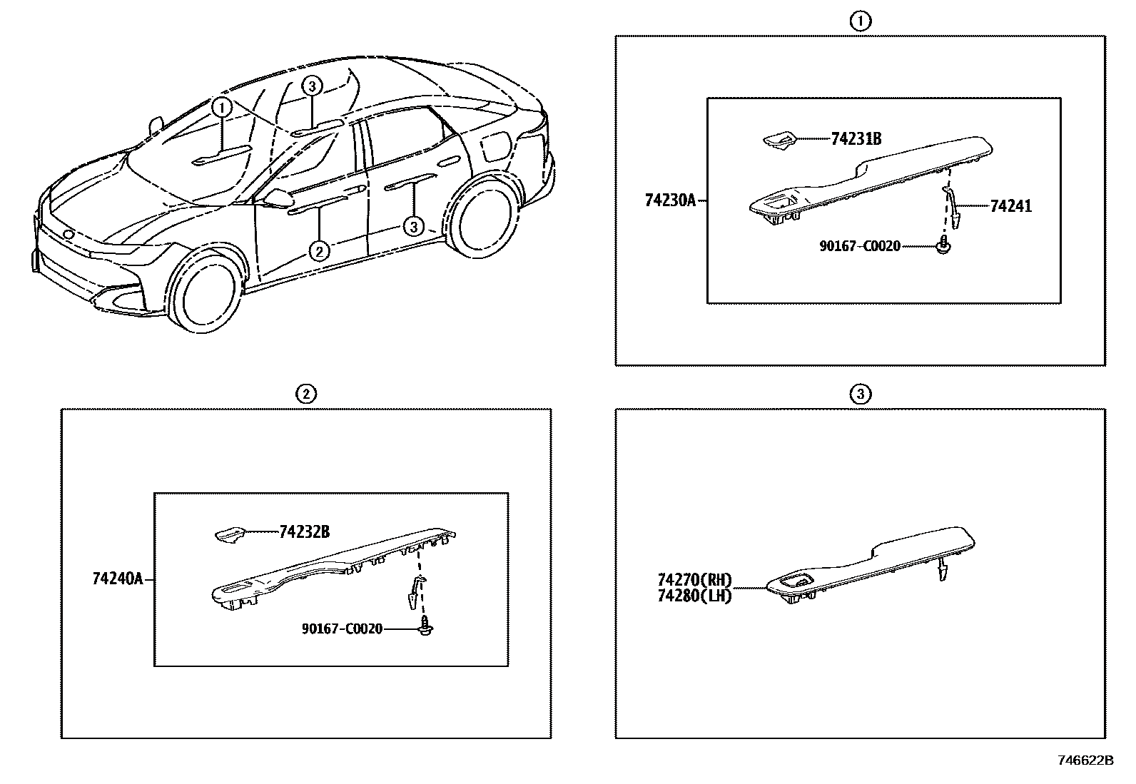 Toyota 7423003010B1 parts diagram