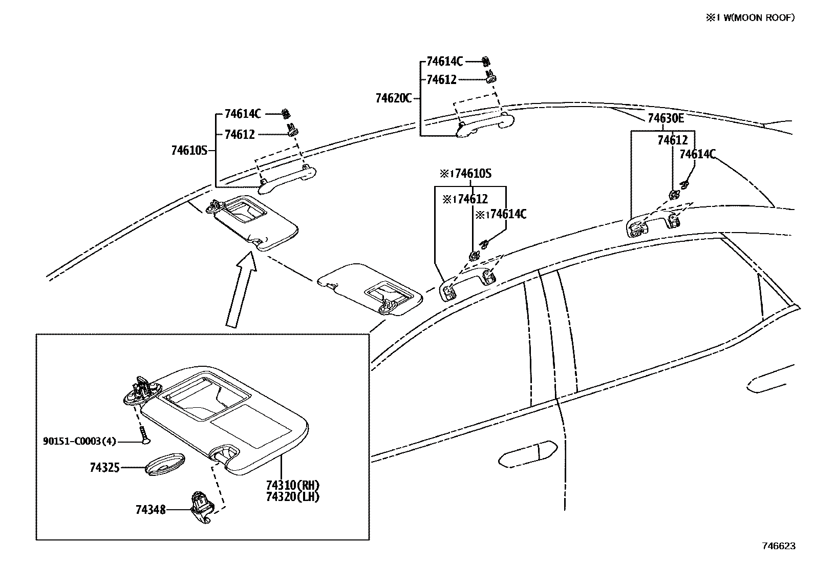 Toyota 7431002M40B0 parts diagram