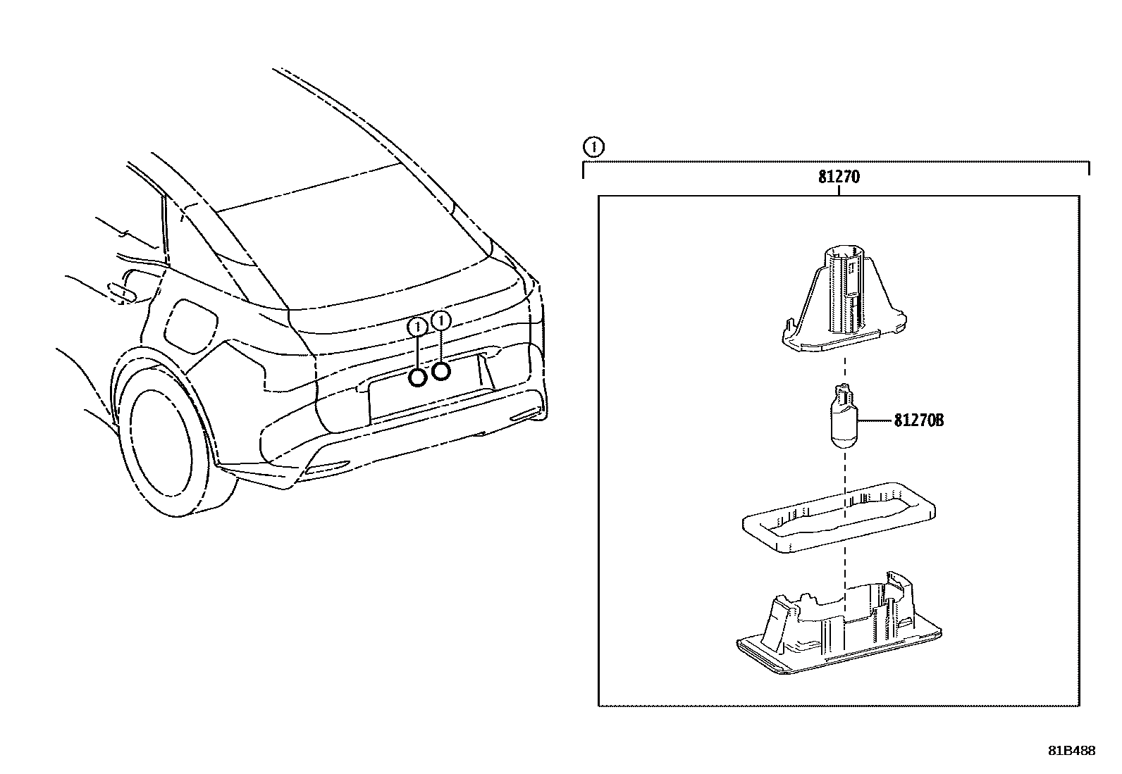 Toyota 81270-02260 parts diagram
