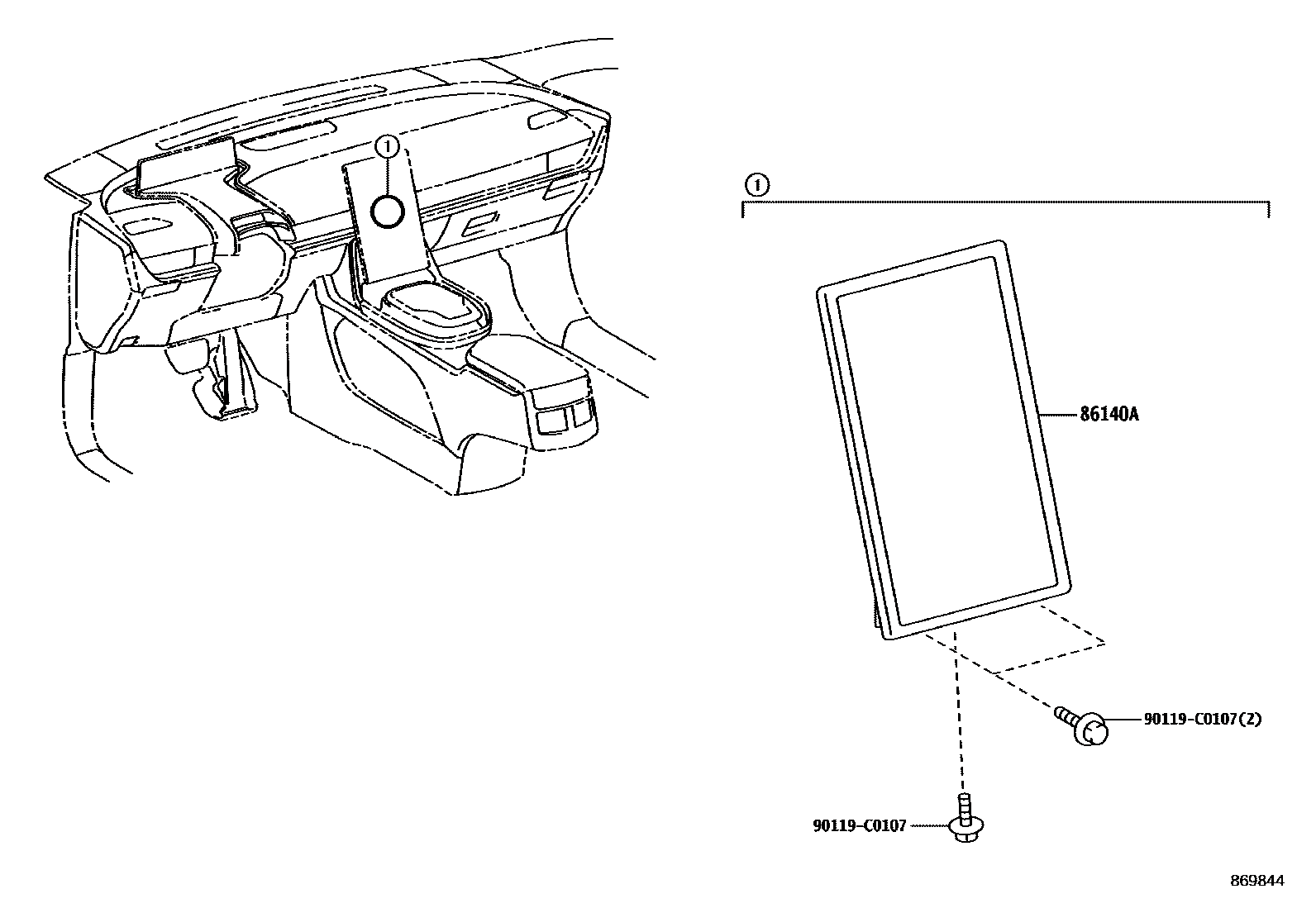 Toyota 8611003010 parts diagram