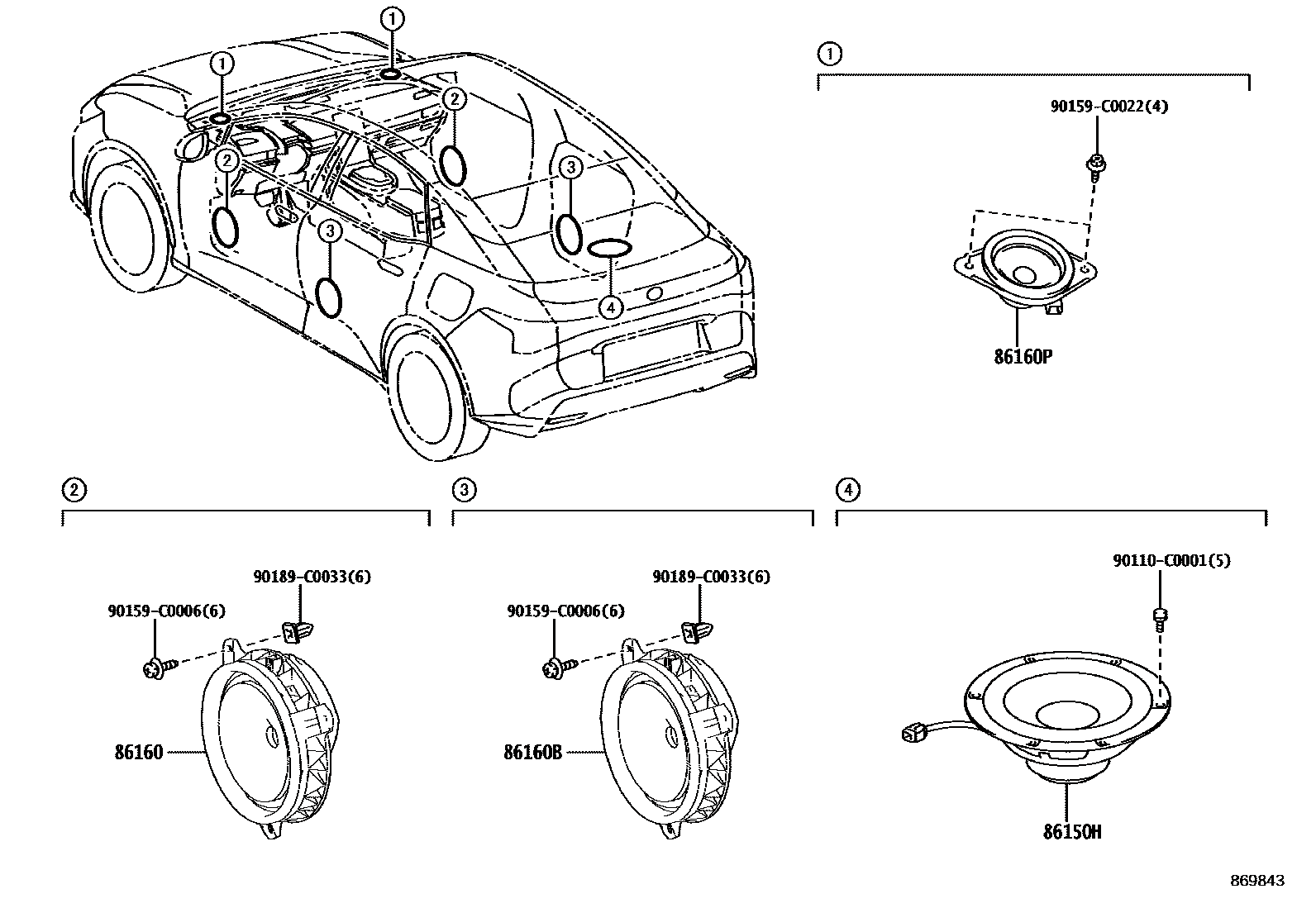 Toyota 86160-02C60 parts diagram