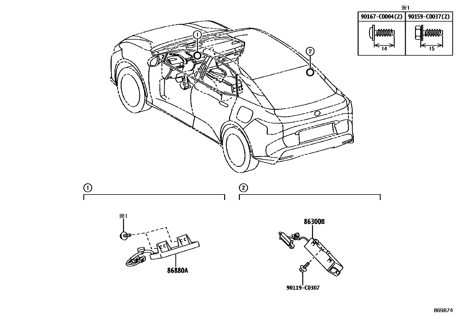 Toyota 8630003020 parts diagram