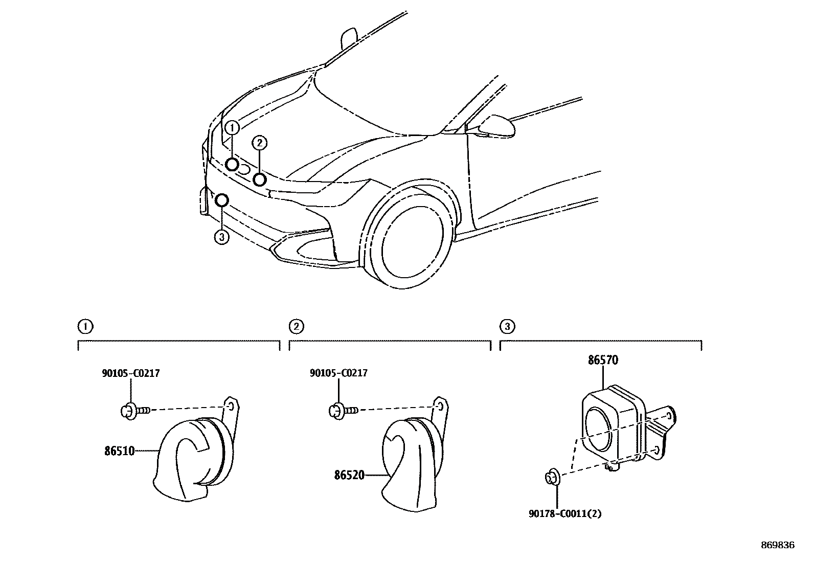 Toyota 8651032080 parts diagram