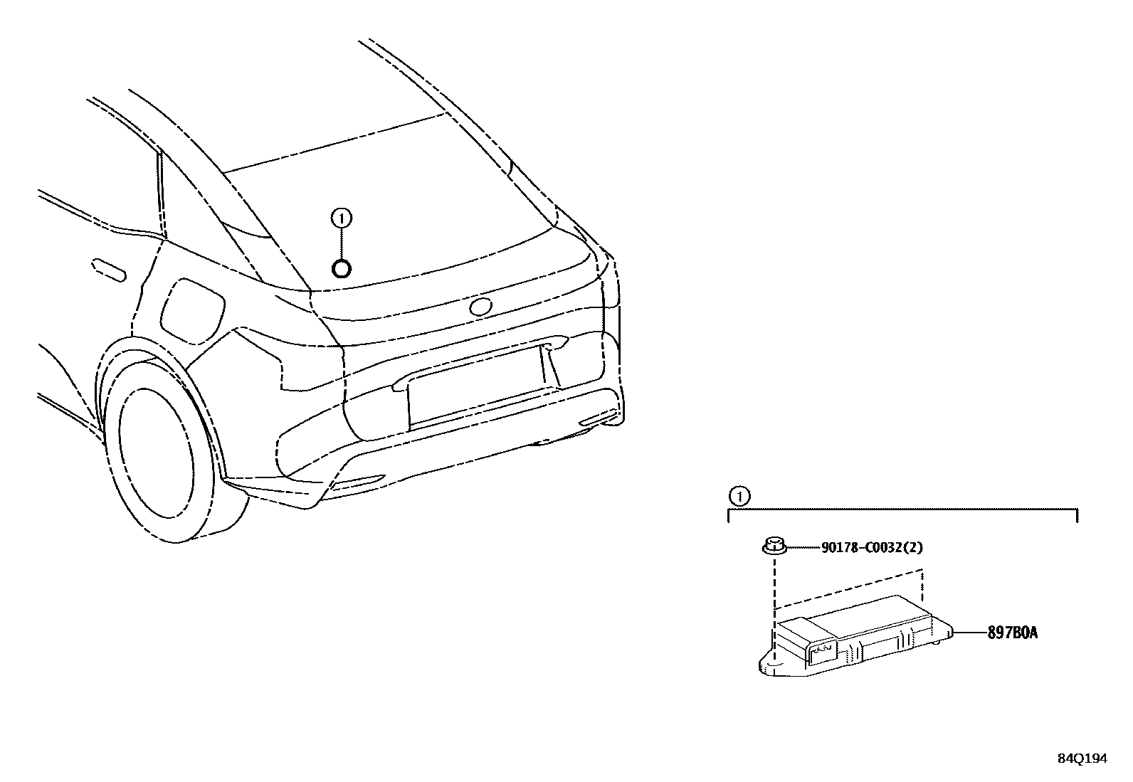 Toyota 897B003010 parts diagram
