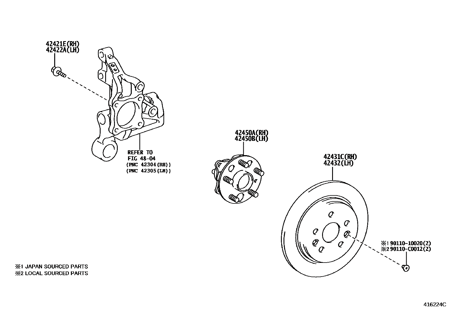 Toyota 90105-12406 parts diagram