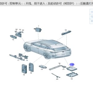 3G0 962 243 D 后舱盖打开装置控制单元用于带传感器控制的尾门打开功能