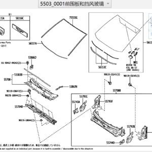 561010R340-挡风玻璃适用于丰田BZ4X