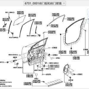 670010R140-右前门 适用于丰田BZ4X