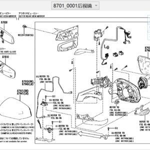 879100R420-右侧外后视镜总成 适用于丰田BZ4X
