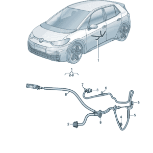 10D972295 10D972296 适配连接导线束门把手 适用于上汽大众ID.3