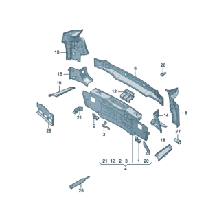 14A807125A 保险杠支架适用于大众ID7