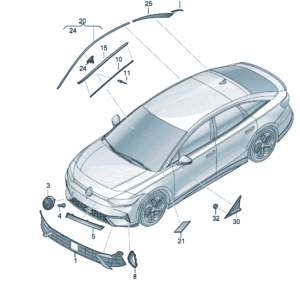 14G853671 通风格栅适用于大众ID7