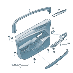14G867455 滑门饰板 左上 适用于大众ID7