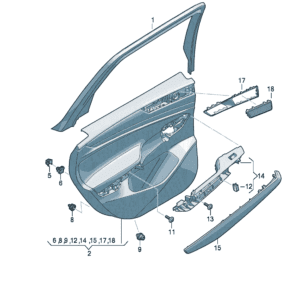 14G867587 车门饰板窗框适用于大众ID7