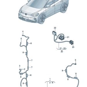 14G971100A 适配接头导线束车顶适用于大众ID7