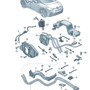 14G971531B 高电压线束，用于_充电插座和_高压蓄 适用于大众ID7