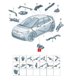 1EA937546 插接器支架座椅适用于上汽大众ID.3