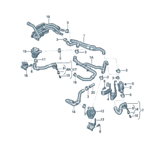 1ED122109 冷却液软管适用于大众ID3 ID4 ID6 ID7