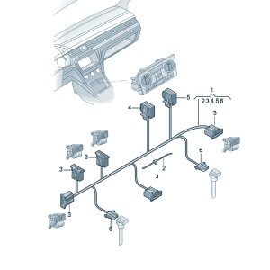 3QG971566G	电子控制空调器_线束 适用于奥迪Q6