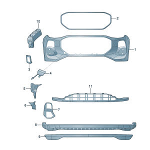 4CG807061AGRU  4CG807061 前扰流板 适用于奥迪Q6