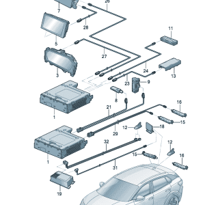 适配电缆，主机显示屏_天线连接导线_USB连接导线