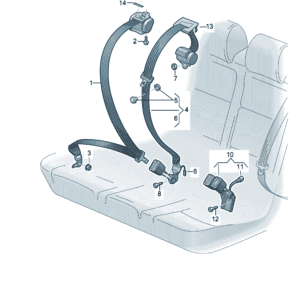 11G857805  三点式安全带 适用于奥迪Q4e tron