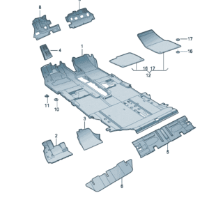 12D863021B 底板垫适用于奥迪Q5e tron
