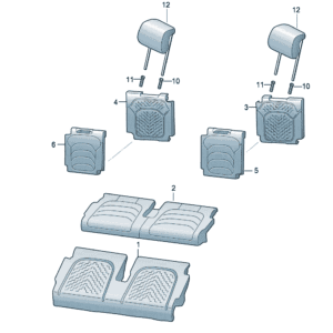12D888175 坐垫适用于奥迪Q5e tron