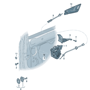 19D837015 19D837016 车门锁适用于奥迪Q5e tron