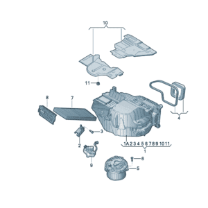 1ED820153G 电子控制空调器 适用于奥迪Q5e tron